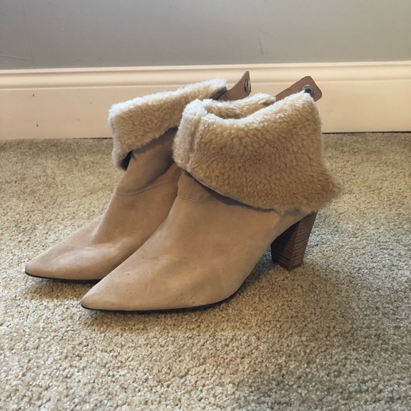 Free People suede and shearling booties - size 7 - Picture 2 of 5